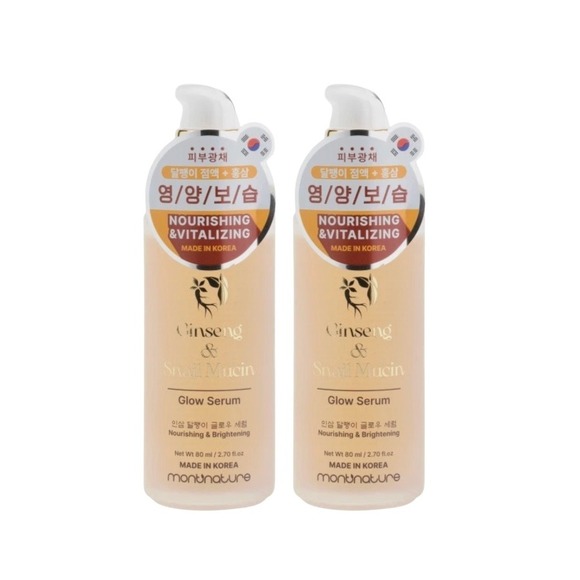 Montnature Other - 2 Pack of Montnature Glow Serum Ginseng and Snail Mucin Brightening Toner